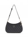 NOELLE TOP ZIP SHOULDER BAG MONOGRAM Nero