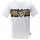 T-SHIRT C/FASCIA STAMPATA Bianco Oro