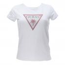 TRIANGLE RHINESTONES SS TEE Bianco