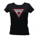 TRIANGLE RHINESTONES SS TEE Nero