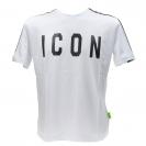 T-SHIRT M/M BANDE SULLE MANICHE Bianco