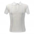 MAGLIA SCOLLO POLO M37 Bianco