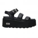 NANCY SANDAL W LEATHER BLACK Nero 4266