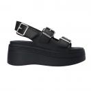 TJW WEDGE SANDAL Nero