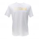 LOGO GOLD MAT T-SHIRT COTTON JERSEY Bianco