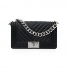 Flat S shoulderbag Nero