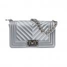 Flat S shoulderbag Argento