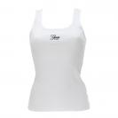 GJ TANK TOP SLIM RIB EMBRO Bianco