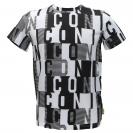 T-SHIRT ALL OVER Bianco Nero