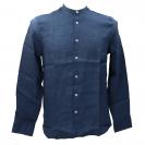 CAMICIA COREANA LINO CE986SS Blu