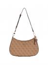 NOELLE TOP ZIP SHOULDER BAG MONOGRAM Beige