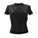 LOGO CHAIN ALL OVER T-SHIRT Nero