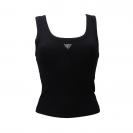 ECO TRIANGLE BLING RIBBED TANK Nero