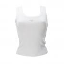 ECO TRIANGLE BLING RIBBED TANK Bianco