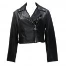 CLEMENCE PU LEATHER JACKET Nero