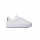 FLATFORM LACE UP LTH MET MG Bianco