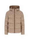 ALLOVER LOGO PUFFA JACKET Beige