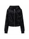 SEQUINS FULL-ZIP HOODIE Nero
