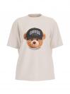 TEDDY BEAR HAT SS T-SHIRT Bianco Panna