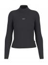 GJ LS MOCK NECK EMBRO SLIM TOP Nero