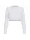 GJ LS CROP TOP Bianco