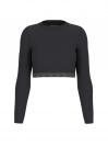 GJ LS CROP TOP Nero